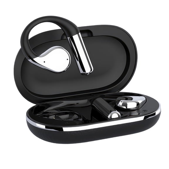 PEPWELL Bluetooth 5.4 OWS Sports Earbuds - Open-Ear Earhook Design, 14.2mm HiFi Driver, 60H Battery (2H Playback in 10min), Color Screen & Anti-Interference for Workouts