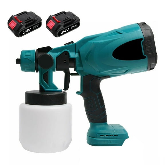 PEPWELL Cordless Paint Sprayer for 24V Battery, Portable Wireless Spray Paint Gun with 800ML Container, Easy to Clean, 3 Patterns for Fence House Wood Ceiling etc