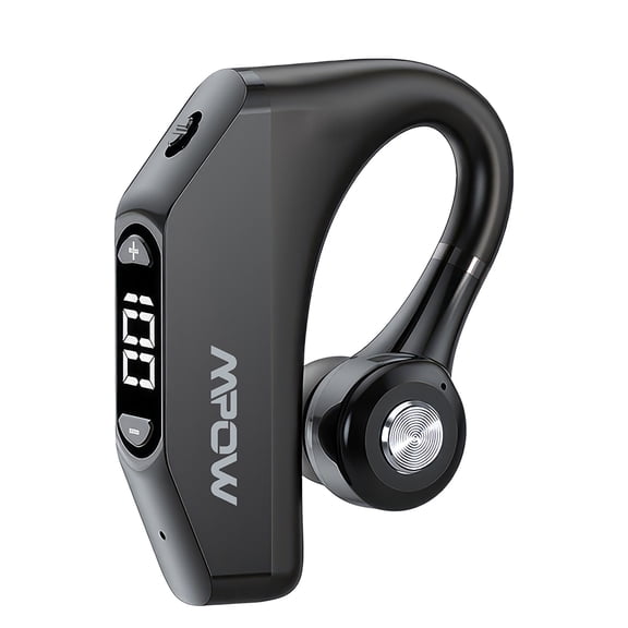 PEPWELL In-Ear Wireless Earbuds - HIFI, CVC8.0 Noise Reduction, Dual Mics (Omni & Uni) for HD Calls, 180 Rot Ear Hooks (Dual-Ear), IPX6 Waterproof, Button Ctrl & Digital Power Display