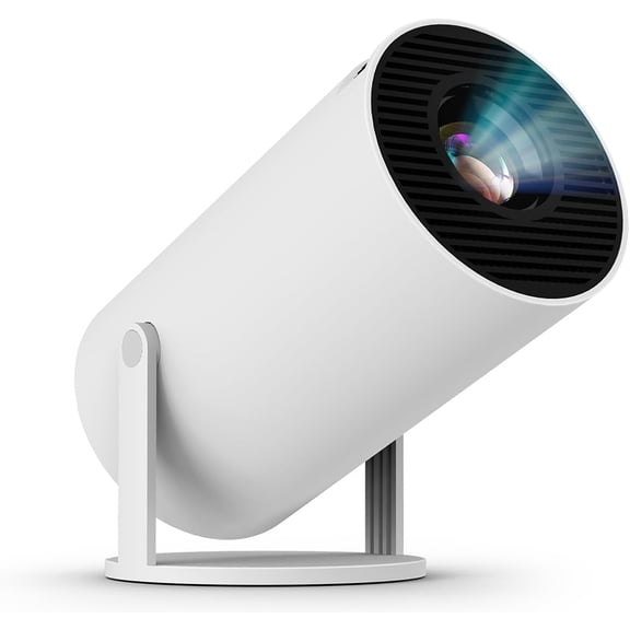 PEPWELL Portable Mini Projector - 720P Native FHD 4K Supported, Android 11 OS WiFi 6 Bluetooth 5.2, Auto Keystone 180 Stand, for Home Theater Outdoor Camping Bedroom Use