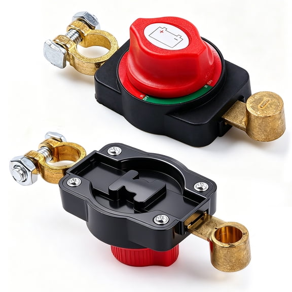 PEPWELL Top Post Battery Disconnect Switch 12V-48V 300A, Marine Battery Switch Disconnect Power Cut Shut Off for Car, RV and Boat (Negative, On/Off)