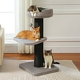 thumbnail image 1 of PEQULTI 36" Large Cat Scratching Post Tall Cat Scratcher for Indoor Pet  with Flower Perch Gray, 1 of 8
