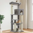 thumbnail image 1 of PEQULTI 58" Large Cat Tree with Spacious Hammock and Huge Condo Cat Tower for Indoor Cats Gray, 1 of 8