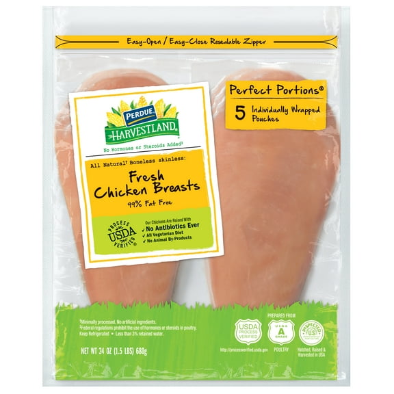 Perdue Harvestland Perfect Portions Free Range Boneless Skinless Chicken Breast (1.65 lbs.)