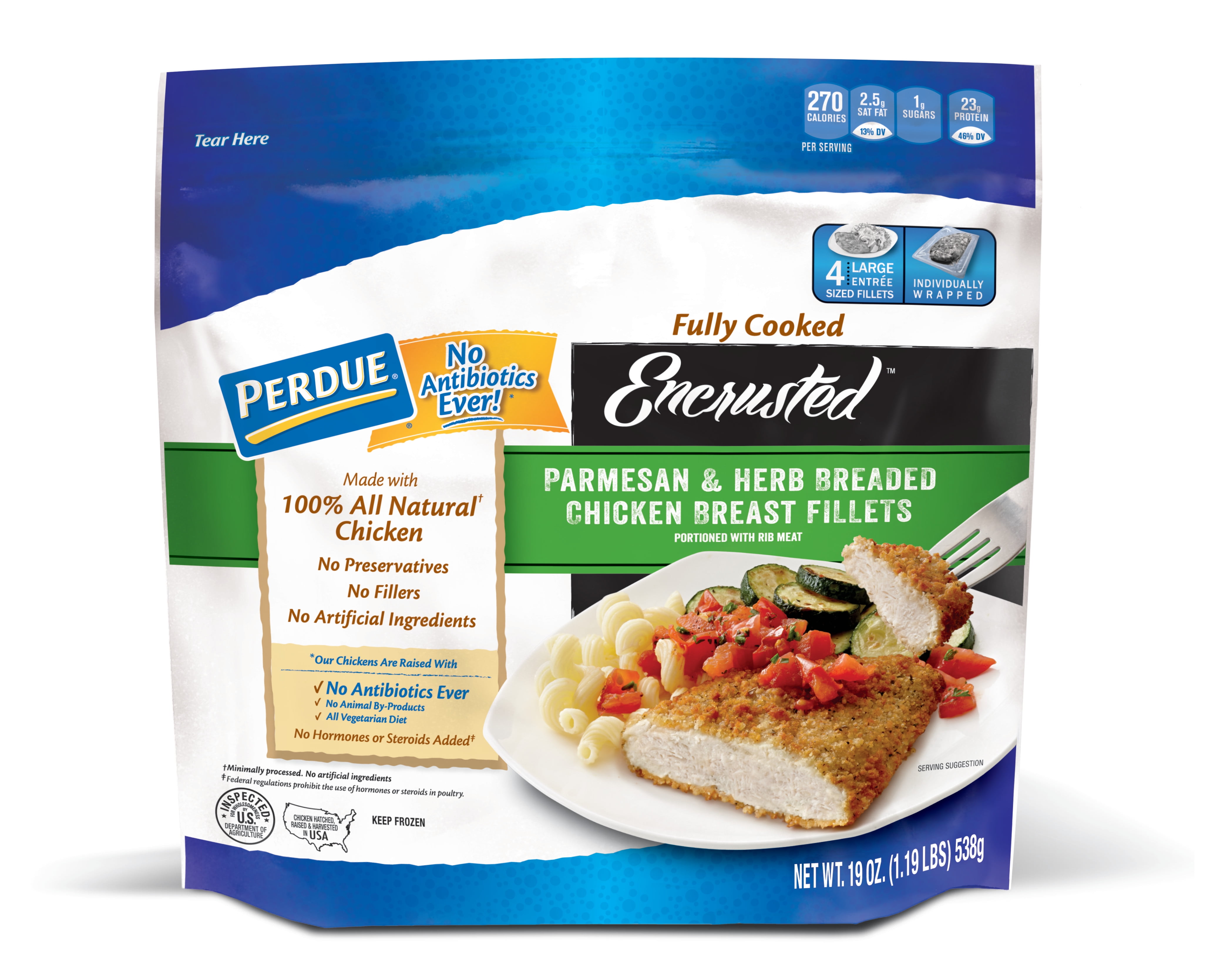 PERDUE Parmesan & Herb Breaded Chicken Breast Fillets (19 oz