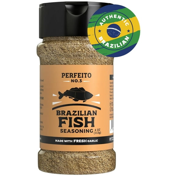 Authentic Brazilian Garlic & Herb Seasoning for Seafood & Fish, Granules, 4 oz – Perfeito