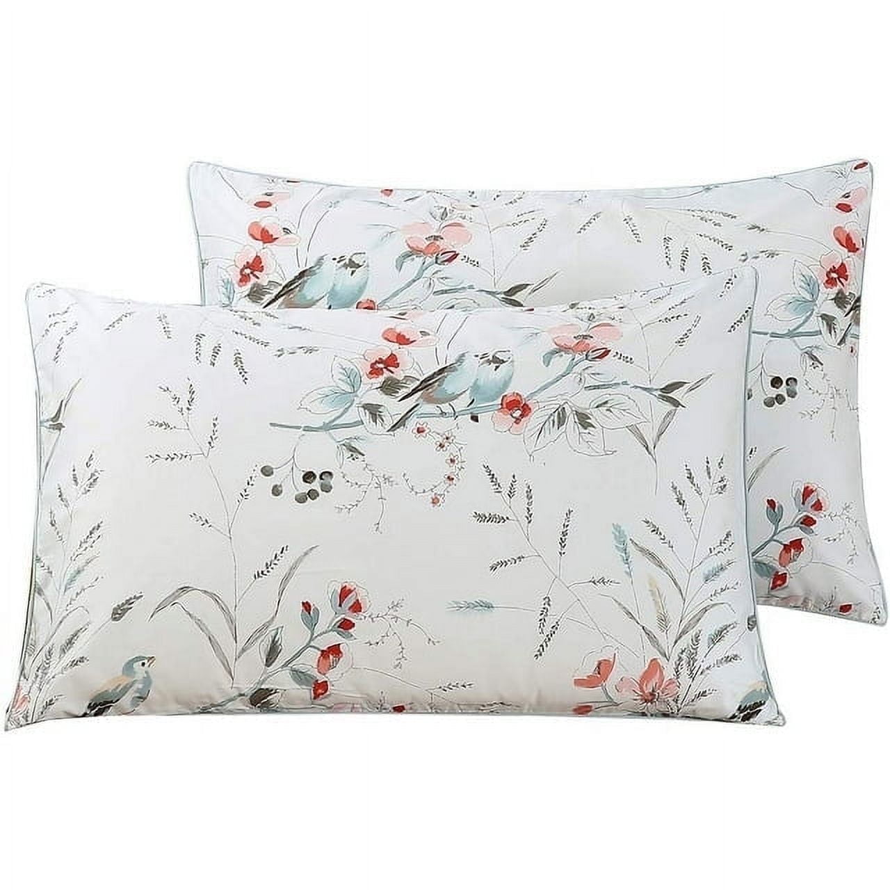 PERFEMET 100 Cotton Pillowcases 1000 Thread Count Floral Printed