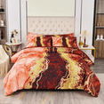 thumbnail image 1 of ZXJMHJ 6Pcs Full Size Comforter Set Burnt Orange, Wrinkle-Resistant Marble Bedding Set, All-Season Bed Set with Sheets for Adults, 1 of 9