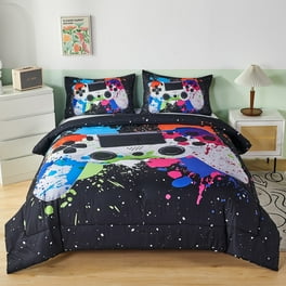 Gamer Bedding Sets for Boys, Gaming Duvet Cover Set Full Size,Boys