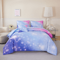 thumbnail image 1 of PERFEMET 6 Pieces Blue Girls Twin Galaxy Comforter Set Starry Sky Sparkle Gradient Bedding Set Ultra Soft Bed in a Bag(Blue,Twin), 1 of 9