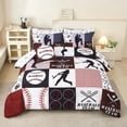 thumbnail image 1 of PERFEMET Red Twin Size Baseball Comforter Set 6Pcs Reversible Boy Sport Bedding Set Lighweight Athletic Ball Prints Bed in a Bag for All Season(Red,Twin), 1 of 10