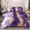 thumbnail image 1 of PERFEMET Purple King Size Comforter Set 6PCS Watercolor Purple Marble Bedding Sets Soft Abstract Art Style Bed in a Bag for Women Men, 1 of 10