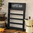thumbnail image 1 of PERFNIQUE K Cup Holder, Wooden Coffee Pod Ladder, Rustic Storage Organizer for Home Kitchen Coffee Bar Table (Black), 1 of 7