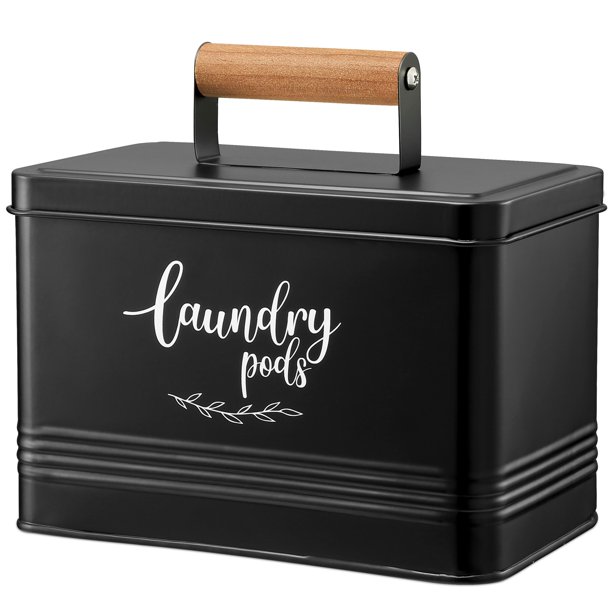 PERFNIQUE Laundry Pods Container, Modern Farmhouse Laundry Pods Holder