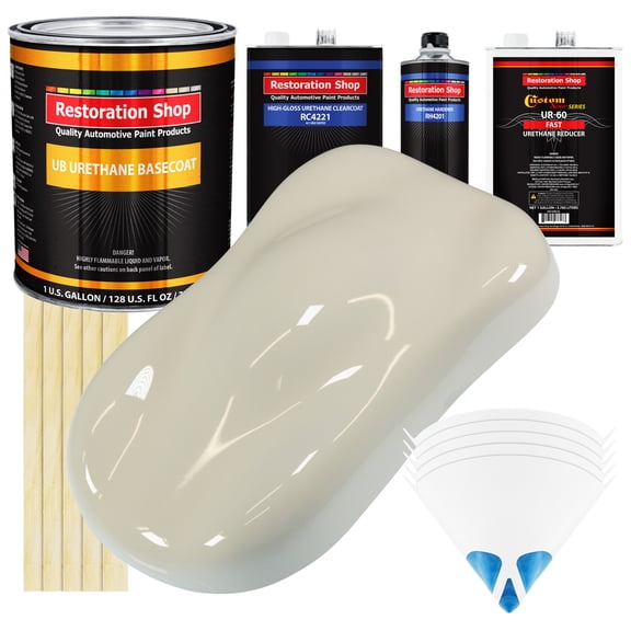 PERFORMANCE BRIGHT White Gallon Kit URETHANE BASECOAT Car Auto Paint FAST Kit