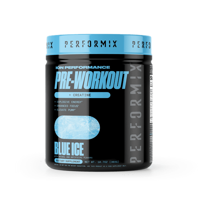 PERFORMIX ION Performance PreWorkout + Creatine Powder, Blue Ice, 30