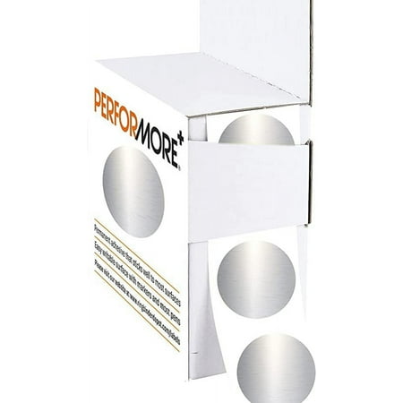 PERFORMORE 1 Inch Dot Matte Color Code Labels for Color Coding and Organization, Round Coloured Easy Peel Strong Self Adhesive Dot Stickers,1000 Stickers Per Roll, in Dispenser Box (Silver)