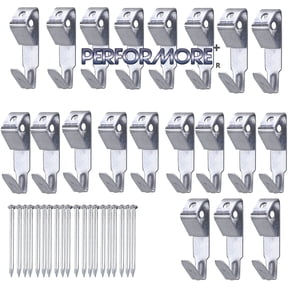 PERFORMORE 100 lbs Picture Frame Hangers, 20 Pack Heavy Duty Picture Hanger Hooks with Nails, Picture Hanging Hardware Kit for Home Office Decoration