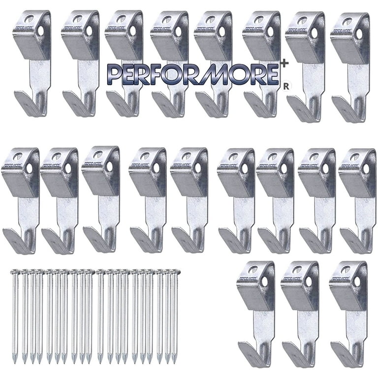 PERFORMORE 100 lbs Picture Frame Hangers 20 Pack Heavy Duty Picture Hanger Hooks with Nails Picture Hanging Hardware Kit for Home Office Decoration Walmart