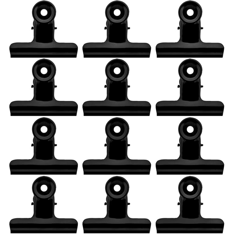 30 Pieces Metal Hinge Clips,Stainless Steel Picture Clips Black Paper Clips  Bulldog Clips Small Bull Clips Binder Clips Mini Metal Clips Wall Clips