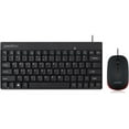 PERIDUO212 Wired Mini Keyboard and Mouse Set, USB Connection, Black, US English Layout