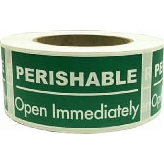 PERISHABLE - Open Immediately Labels | 2 x 4" Inches | 500 Pack