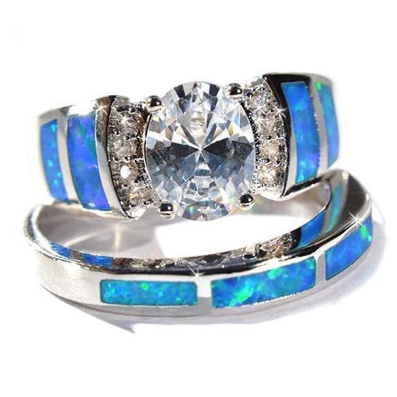 PERITANG 2pcs His and Hers Wedding Ring Sets Couples Engagement Rings Women and Men 925 Sterling Silver AAA Cubic Zirconia Luxury Couple Rings Set