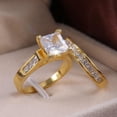 thumbnail image 1 of PERITANG 2pcs His and Hers Wedding Ring Sets Couples Engagement Rings Women and Men 925 Sterling Silver AAA Cubic Zirconia Fashionable Elegant Jewelry, 1 of 9
