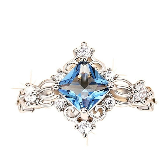 PERITANG Classic Promise Ring Cocktail Ladies For Women Lightweight High Quality Cubic Zirconia AAA Zircon Ring Elegant Gift Gift Box Included