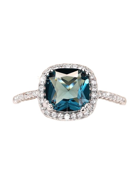 Elegant Anniversary Valentine's Day For Her For Women Sparkling Dazzling CZ AAA Zircon Ring Ideal Jewelry Gift With Gift Packaging