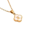 thumbnail image 1 of PERITANG Jewelry Initial Pendant Necklace for Men Womens, 14K Gold Plated Flower Letter Capital Necklace Alphabets from A-Z Figaro Chain Necklace, 1 of 7