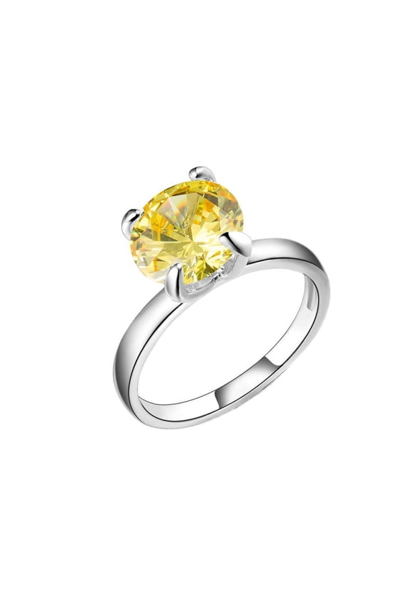 Mens Titanium Ring Wedding Band 5 Karat Big Cubic Zirconia Engagement Wedding Ring Jewelry With White Gift Box