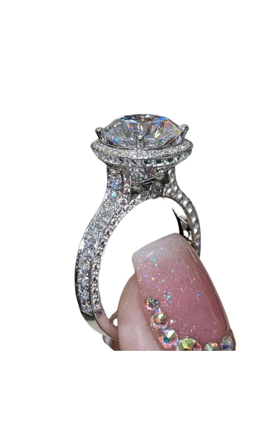 Modern Promise Ring Bridal For Her Ladies Comfortable Fit High Quality AAA Zircon CZ Ring Thoughtful Surprise With Gift Packaging