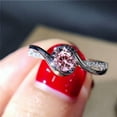 thumbnail image 1 of PERITANG Modern Valentine's Day Cocktail Ladies For Her Shiny Lightweight Cubic Zirconia AAA Zircon Ring Thoughtful Surprise With Gift Packaging, 1 of 9