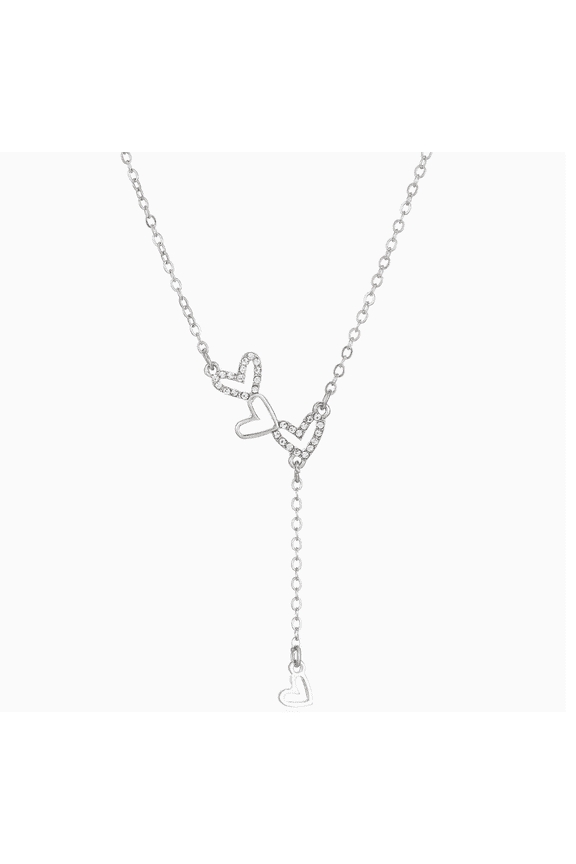 S925 Sterling Silver Heart Tassel Necklace, Hypoallergenic Clavicle Chain with Cubic Zirconia, Perfect for Mother's Day, Valentine's Day, Weddings, and Daily Wear, 3.5g, Blingbling, Cute