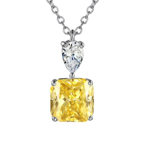 PERITANG Timeless Minimalist Zircon 925 Sterling Silver Cubic Zirconia Pendant Jewelry Necklace For Lady Jewelry For Women For All Occasions For Wedding With White Gift Box