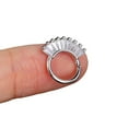thumbnail image 1 of PERITANG Titanium Micro Cubic Zirconia Hinged Nose Hoop Ring Body Jewelry Unisex, 1 of 7