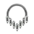 thumbnail image 1 of PERITANG Titanium Micro Cubic Zirconia Hinged Nose Hoop Ring Body Jewelry Unisex, 1 of 9