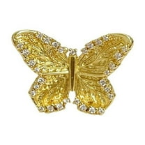 PERITANG Women 925 Sterling Silver 14k gold plated Butterfly Cubic Zirconia Thumb Ring Stress Anxiety Rings Women's Jewelry Lady Birthday Mother's Day Gifts