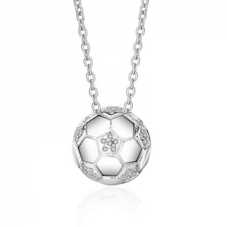 PERITANG Football Necklace for Women Souvenir Round Clavicle Chain