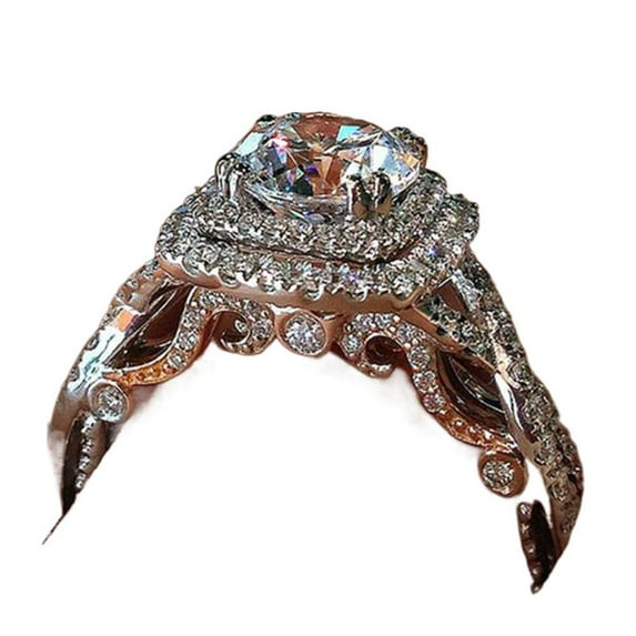PERITANG With handcrafted details Proposal Promise Ring Gift for Wife For Women Shiny Lightweight CZ AAA Zircon Ring Perfect Present Comes in Elegant Box