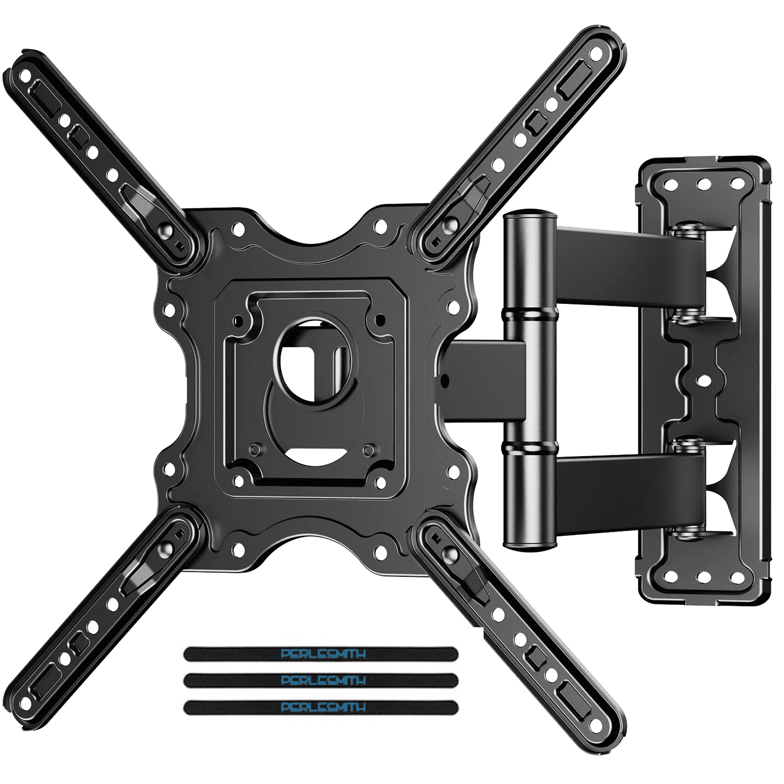 MountFTV Full Motion TV Wall Mount for 40  90 Inch Flat Curved TVs, Up to 132 lbs, 12"/16" Wood Studs, TV Stand with Tool-Free Tilt, Swivel, Extension,600 x 400mm