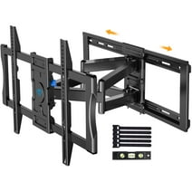 PERLESMITH Full Motion TV Mount for 37-85" TV with Swivel Tilt Extension Fits 16 to 24" Studs Max 600x400, Holds up to 132 lbs