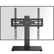 PERLESMITH Tabletop Universal TV Stand for 37- 55 inch TVs with Height Adjustable & Wire Management