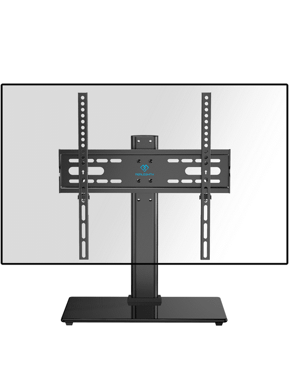 PERLESMITH Tabletop Universal TV Stand for 37- 55 inch TVs with Height Adjustable & Wire Management