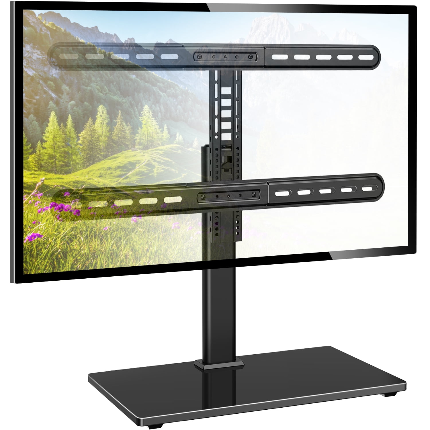 PERLESMITH Universal TV Stand for 3770 in Flat Curved Screen, Heavy