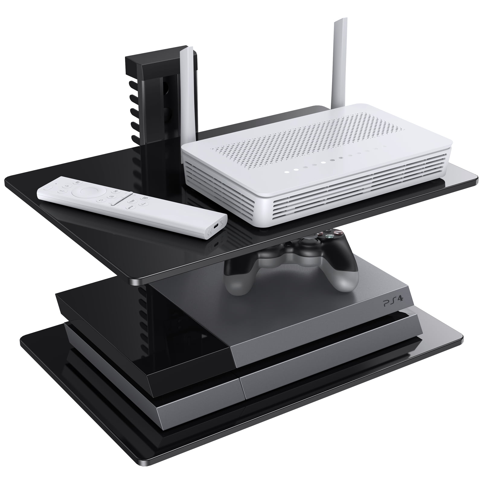 PERLESMITH Wall Mount Shelf, Floating AV Shelf DVD DVR Component Shelf