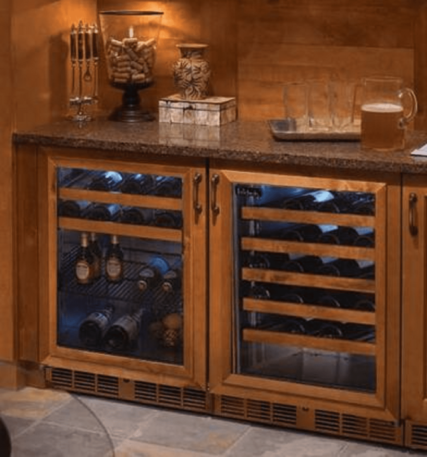 24" ADA-Compliant Beverage Center, 4.8 cu. ft., Wine Shelves, Pull-Out Shelf, Digital Control, Panel Ready-Glass, Left-Hand Door