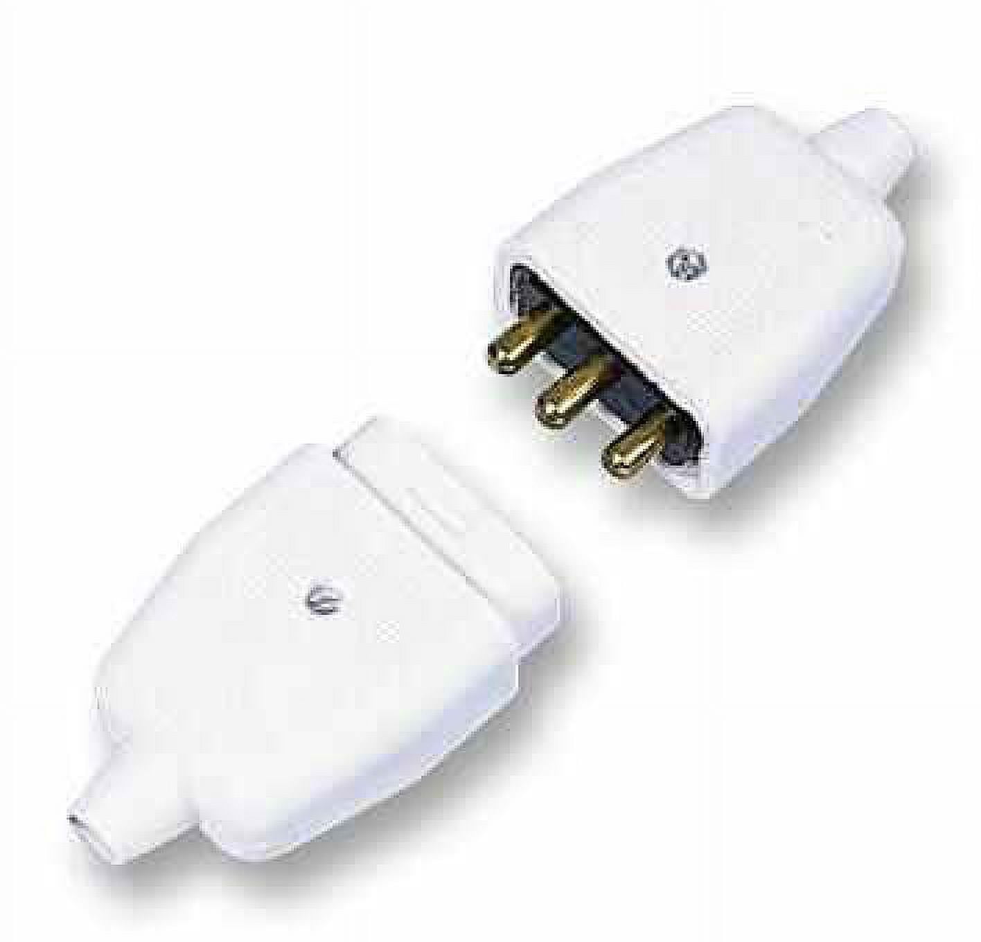 PERMAPLUG 10A Rewireable 3Pin Plug & Socket InLine Power Connector