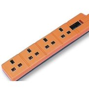 PERMAPLUG - 4 Gang Heavy Duty Rubber Trailing Socket, Orange